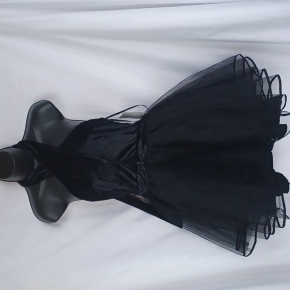 NWT ALYCE PARIS Dress Prom Cocktail Mini Tulle Black Ballerina Style Size M - Picture 1 of 7